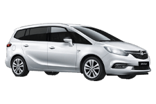Car Hire Comber - Vauxhall Zafira 5 + 2 - Minibus hire Comber